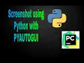 How to take screenshot using Python Pyautogui module GUI
