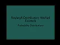 Rayleigh Distribution Wind Speed Worked Example
