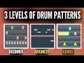3 Levels Of Drum Patterns How To Make PRO Drum Patterns