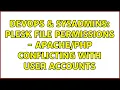 DevOps SysAdmins Plesk file permissions - conflicting with user accounts