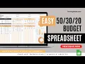 50 30 20 BUDGET TEMPLATE Google Sheets Budget Tracker