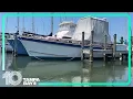 A floating apartment Boats used for affordable housing in Gulfport Marina