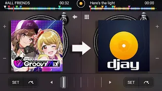 d4dj groovy mix except in real dj app