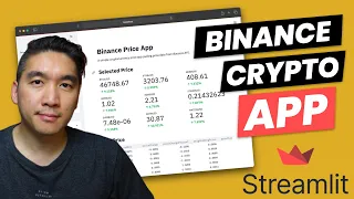How to build a Cryptocurrency Price App in Python using Binance API Streamlit