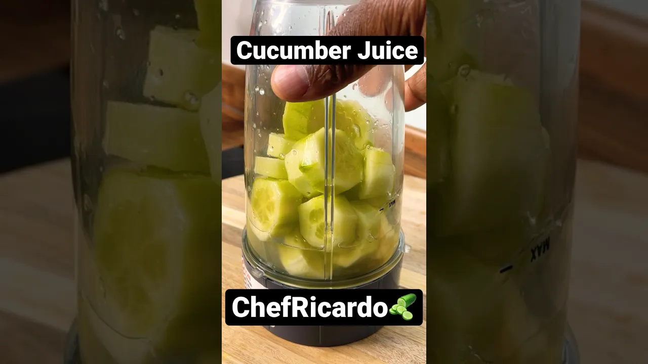 Cucumber Juice!! Lower Blood Pressure and Detox your body Chef Ricardo #viral  #shorts