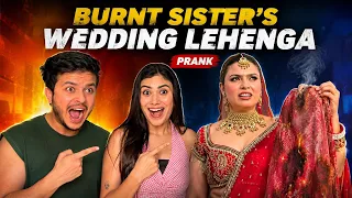 We burnt our sister’s wedding lehenga 😳 She Cried- Prank 