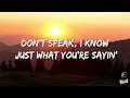 No Doubt - Don't Speak (Lyrics)