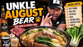 UNKLE AUGUST BEAR 🍺🥩 | Beef, Beer & Coconut Milk One Pot Cook-Up!