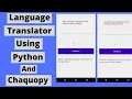 Language Translator Using Python And Chaquopy Android Project With Source Code