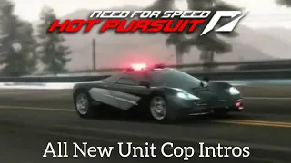 Need For Speed Hot Pursuit All New Unit Cop Intros 