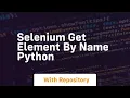 selenium get element by name python