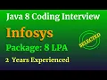 Infosys Java8 Coding Interview Question Answers