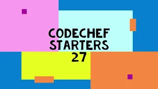 Codechef Starters - 27 Solution