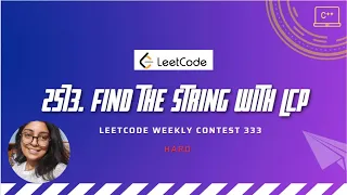 2573 Find the String with LCP LeetCode Weekly Contest 333 C