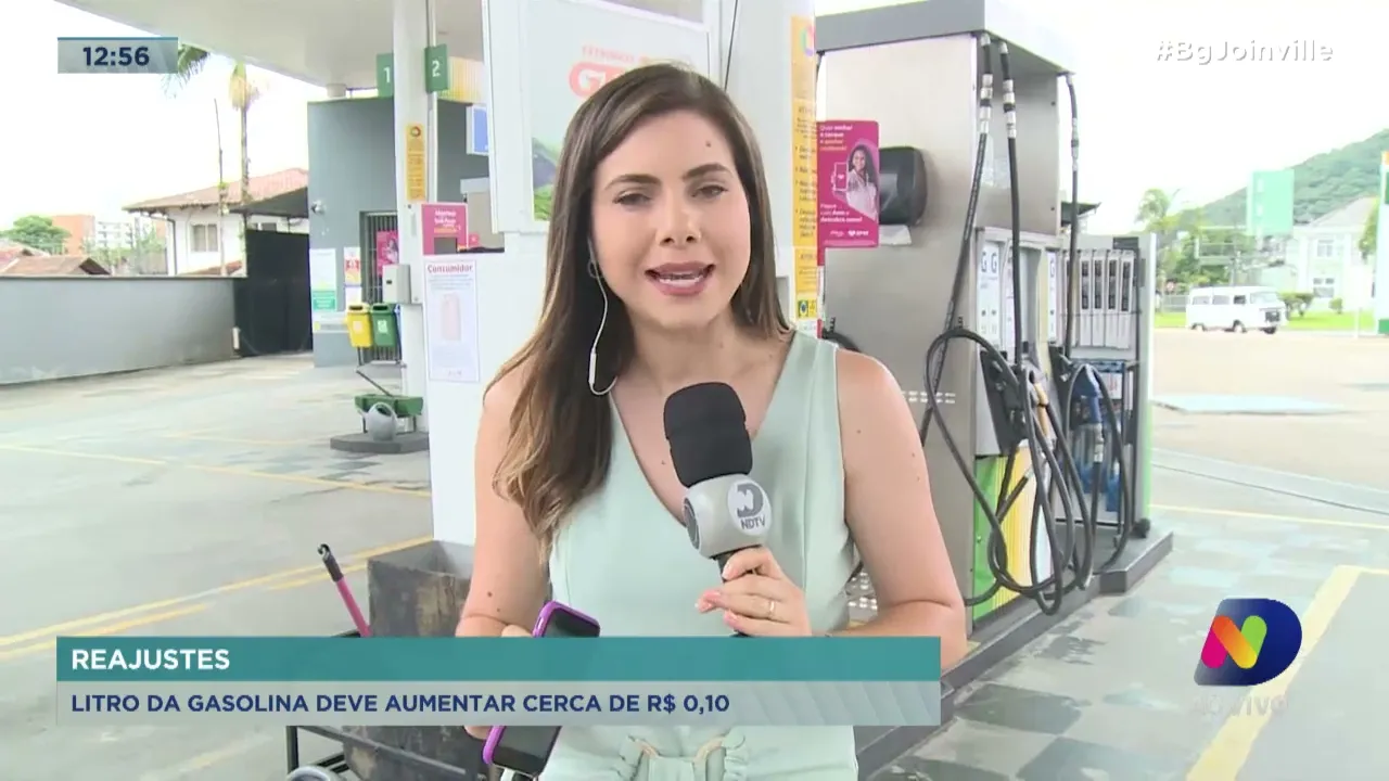 Litro da gasolina deve aumentar cerca de R$ 0,10 em Joinville