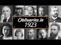 Obituary Famous Faces WE LOST in 1923