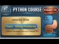 Topic 01 String Problem 01 Python Problems Solving in Bangla