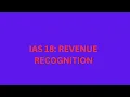 IAS 18 Accounting for Revenues