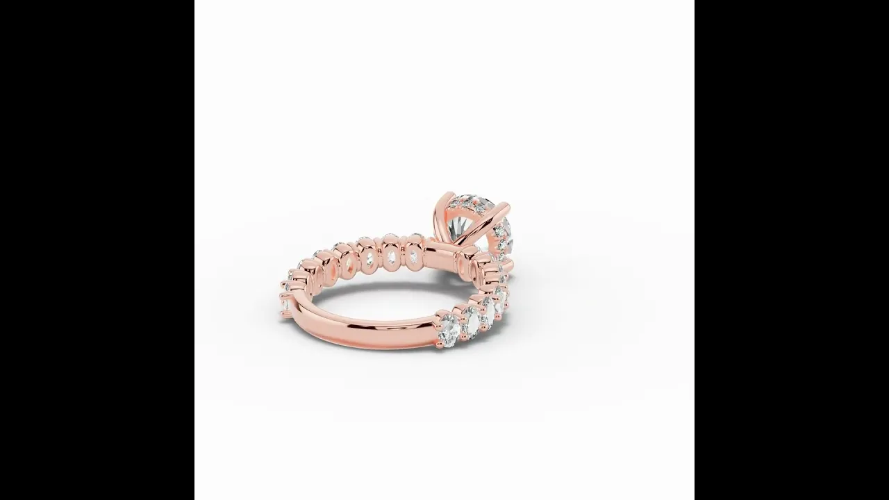 Round Aurielle Crown Engagement Ring