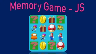 Memory Card game using HTML CSS JavaScript - Easy project
