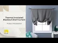 NICETOWN Thermal Insulated Blackout Short Curtain