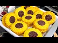 How To Make BEAUTIFUL SUNFLOWER BUTTER COOKIES
