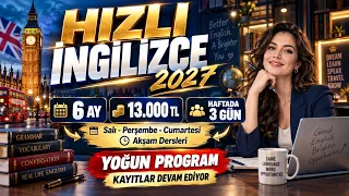 6 AYLIK HIZLI İNGİLİZCE | Haftada 3 Gün Canlı Zoom | Sadece 13.000 TL
