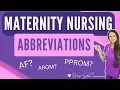 Maternity Nursing Abbreviations You Need to Know for OB NCLEX