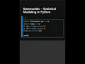 Statsmodels - Statistical Modeling in Python