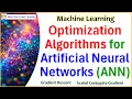 18 Optimization Algorithms Gradient Descent Scaled Conjugate Gradient Artificial Neural Network