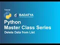Python Delete data from list Tutorial in Hindi