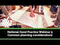 National Good Practice Webinar 5 - Common Planning Considerations for CE projects