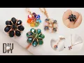Flower Rings earrings Pendant online tutorial jewelry beads and copper wire DIY 979
