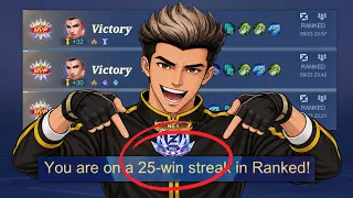 I BROKE THE RANK SYSTEM AND GOT 25 WINSTREAK USING THIS NEW BUILD CHOU!! (easy global) - MLBB