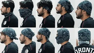 how to wear a bandana buff scarf neck gaiter ways to wear 