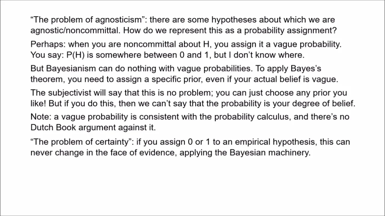 Philosophy of Science 16 - Bayesian Epistemology 2