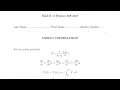 TAMU PHYS 207 Exam II 2017 Solutions