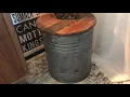 Whiskey Barrel Metal Drum Table