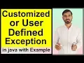 Customized Exception or User Defined Exception in Java Exception Handling in Java Hindi