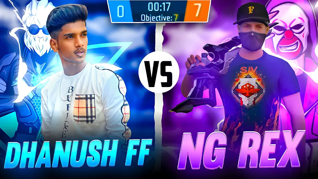 👑DHANUSH FF GAMER VS 🔥NG REX | 1 VS 1 | Challenge Match❤️🔥| Free Fire in Telugu #dfg #freefire