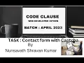 TASK Contact form with Captcha - WEB DEVELOPER INTERN BY CODECLAUSE