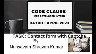 TASK Contact form with Captcha - WEB DEVELOPER INTERN BY CODECLAUSE