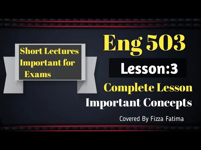 Eng 503/English language teaching/Lesson 3/Short Lecture