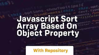 javascript sort array based on object property