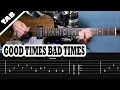 Download Lagu Good Times Bad Times - Led Zeppelin | Guitar TAB | Lesson | Tutorial