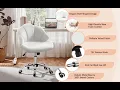 Yaheetech Modern Vanity Chair with Wheels