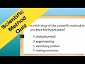 Scientific Method Quiz