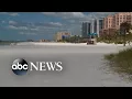 Popular tourist area in Clearwater Beach Florida is nearly empty