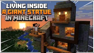 Living Inside a Giant Statue in Minecraft
