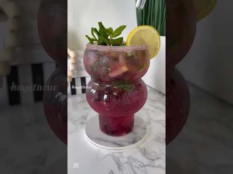 موهيتو التوت الازرق 🫐 Blueberry mojito #blueberry #mojito #موهيتو #توت_أزرق